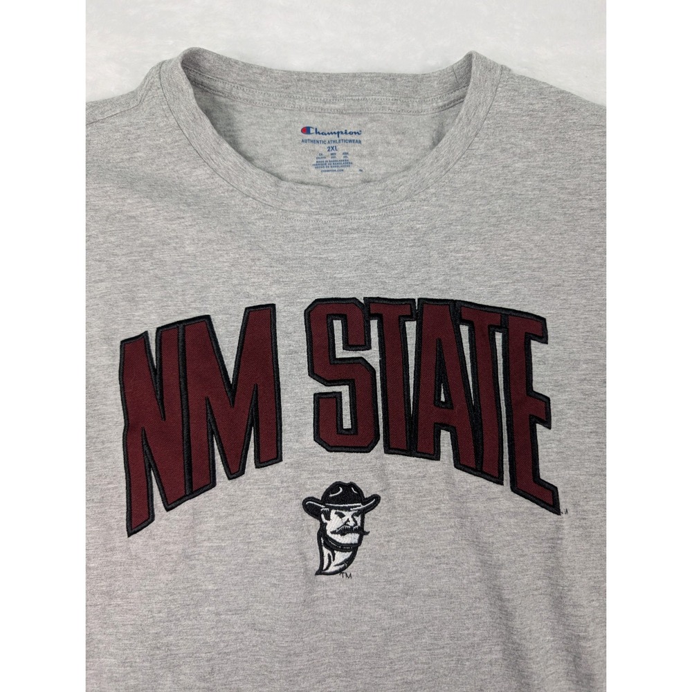 Champion New Mexico State University Aggies T-Shirt Men's 2XL Gray Short Sleeve